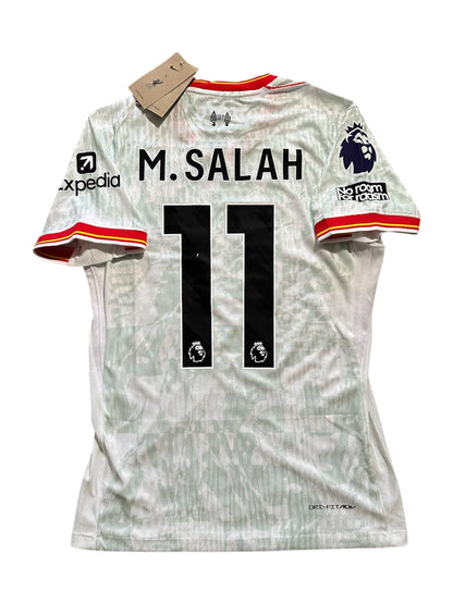 Liverpool Mohamed Salah #11 2024/25 Away White Soccer Jersey Men Size S Deal