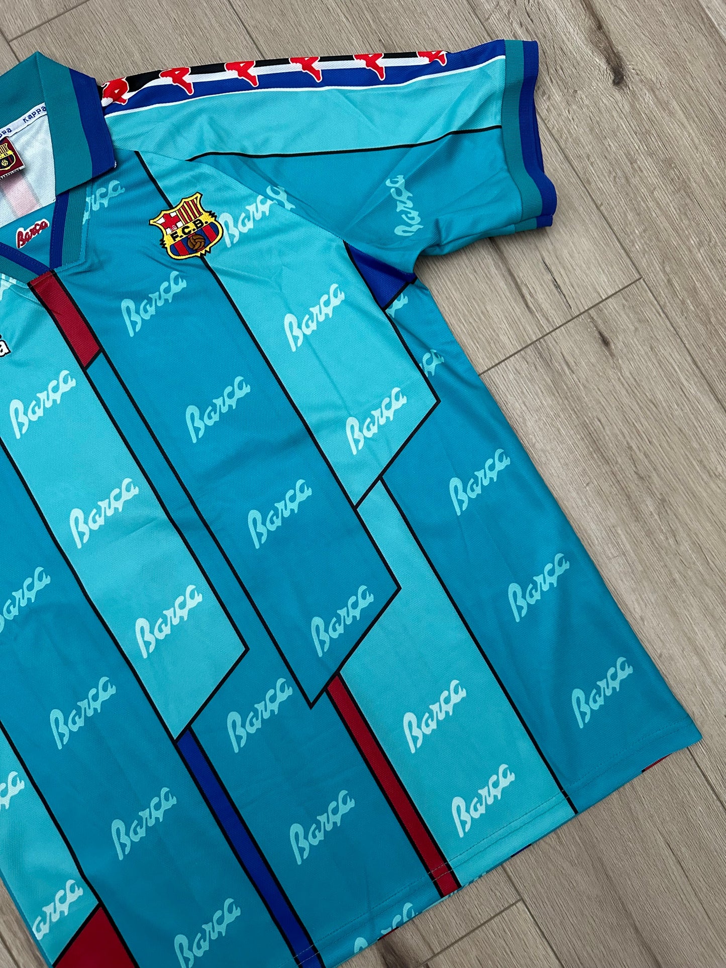 Barcelona 1996/97 Away Retro Soccer Jersey – Luis Enrique #21 – Blue – Men