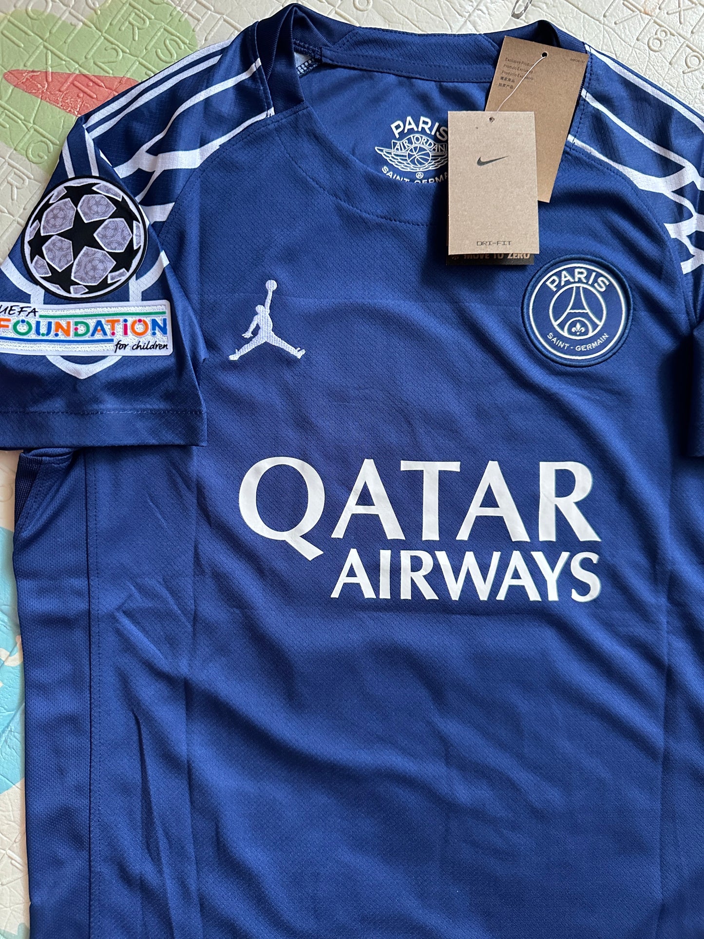 PSG Dembele #10 Third Blue 2024/25 Soccer Jersey UCL Men Size
