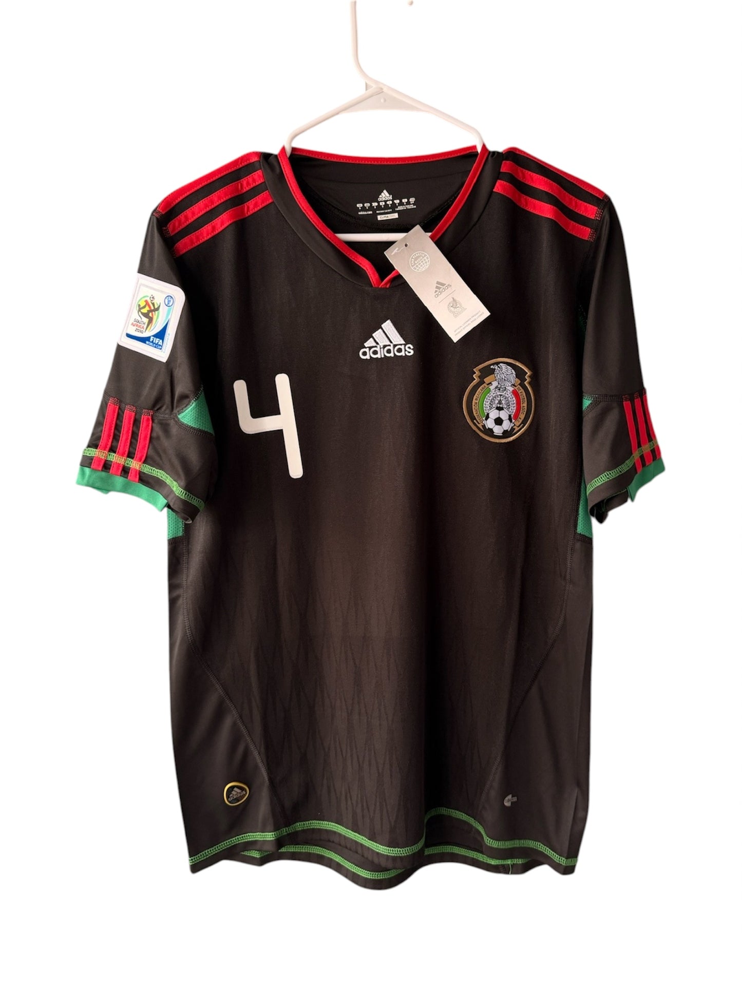 Mexico Rafael Marquez #4 2010 Away Black Retro Soccer Jersey Men