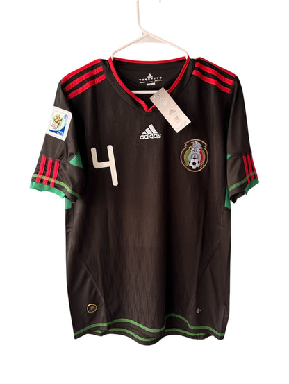 Mexico Rafael Marquez #4 2010 Away Black Retro Soccer Jersey Men