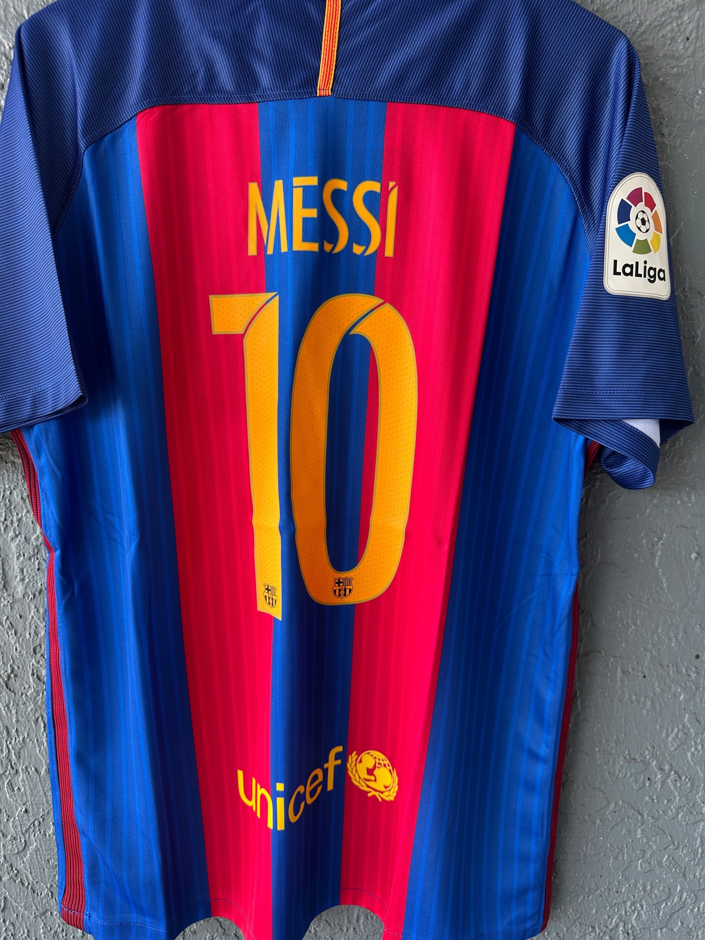 Barcelona 2016/2017 Messi Home Soccer Jersey Men