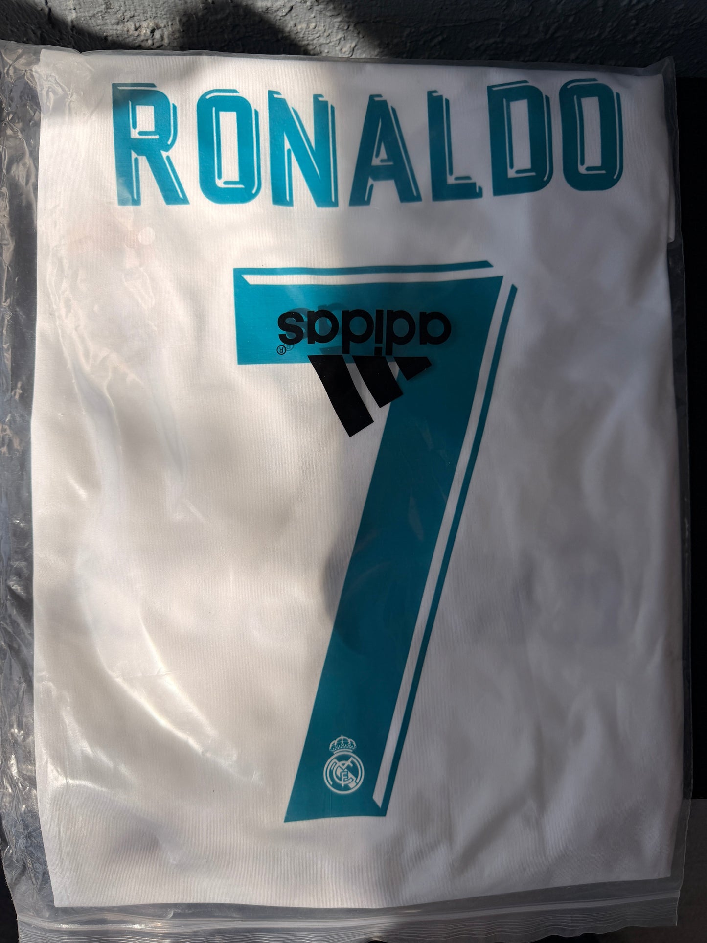 Real Madrid Cristiano Ronaldo #7 2018 Final White Long Sleeve Soccer Jersey Men