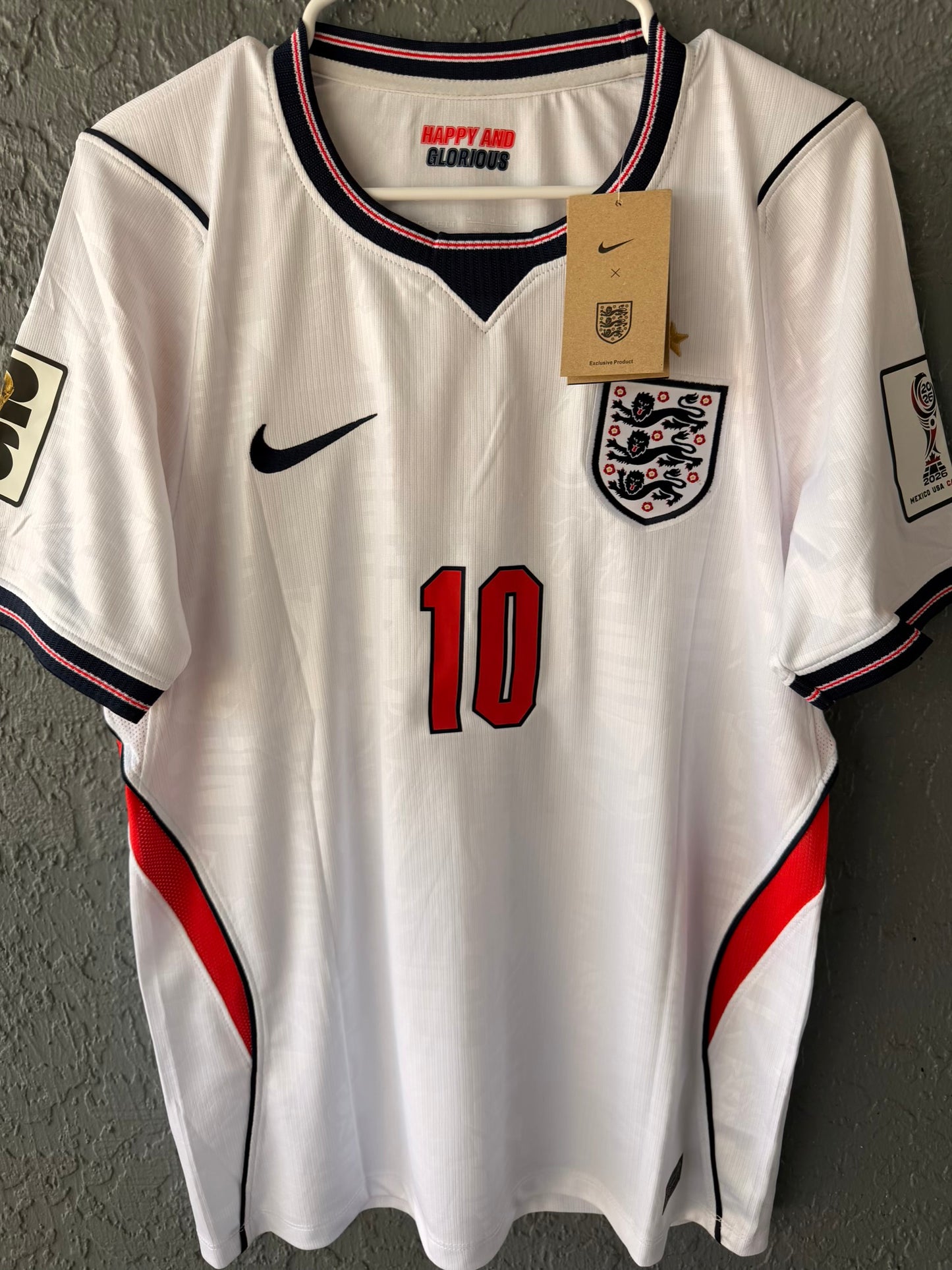 England 2026 Home Soccer Jersey – Jude Bellingham – White – Men’s