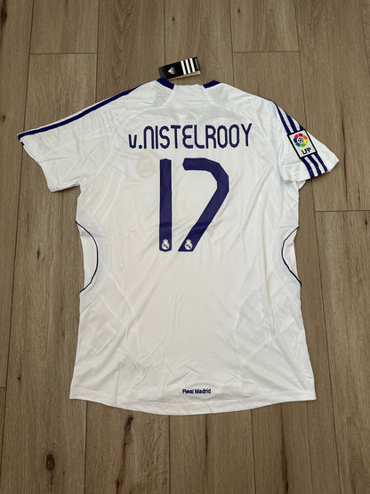 Real Madrid 2007/08 Home Retro Soccer Jersey – Ruud van Nistelrooy #17 – White – Men’s