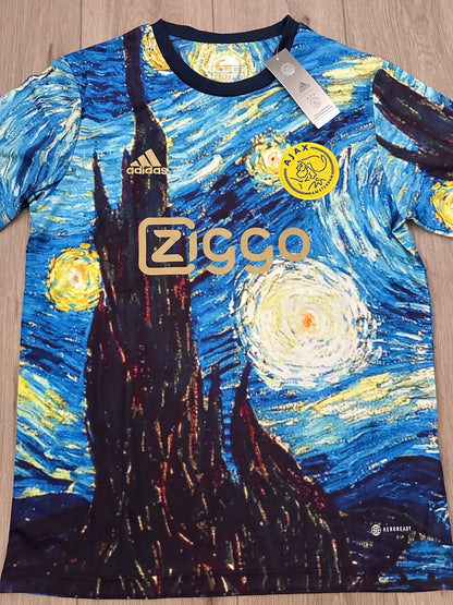 Ajax Amsterdam Special Edition Soccer Jersey – Cruyff #14 – Blue Art Design – Men’s