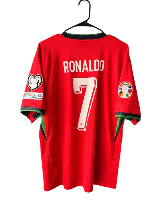 Portugal 2024 Home Soccer Jersey – Cristiano Ronaldo #7 – Red – Men’s