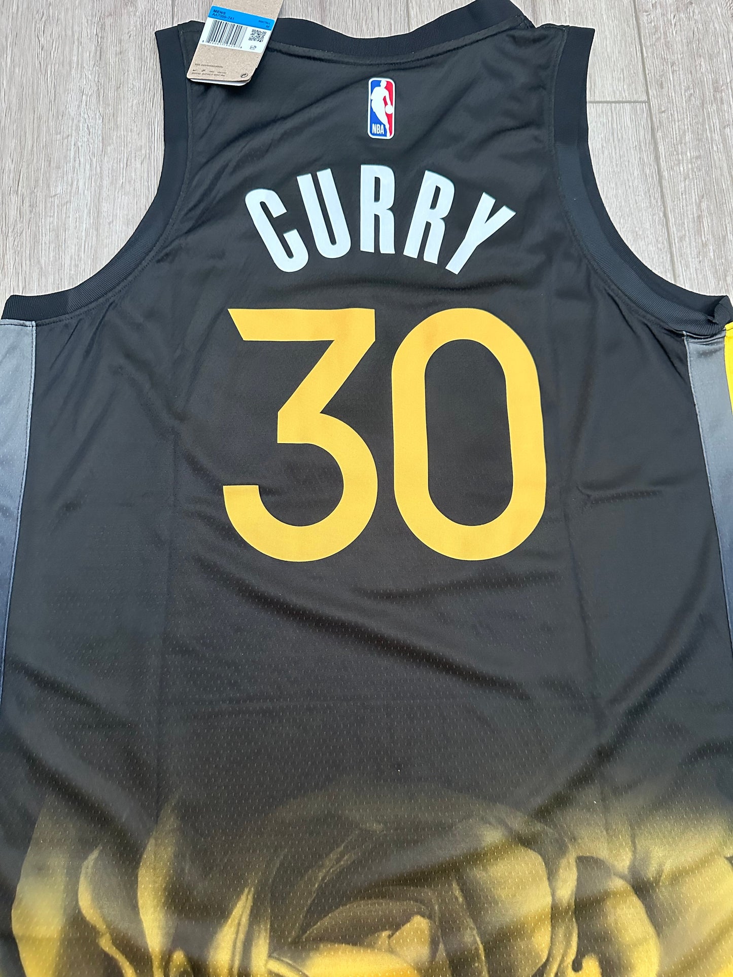 Warriors Stephen Curry #30 City Edition Basketball Jersey Men Size