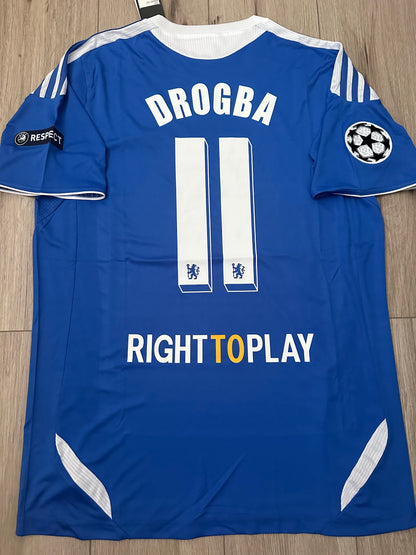 Chelsea Didier Drogba 2012 Final Blue Retro Soccer Jersey Men