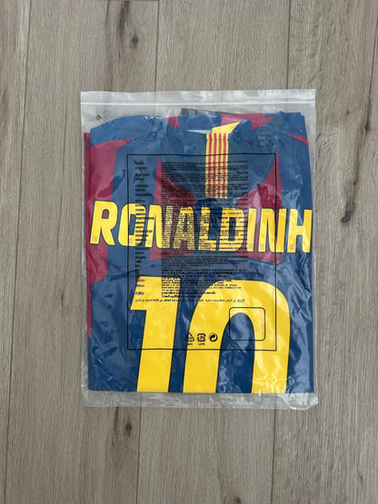 Barcelona Final 2006 Ronaldinho Gaucho #10 Soccer Jersey UCL Size Regula Men