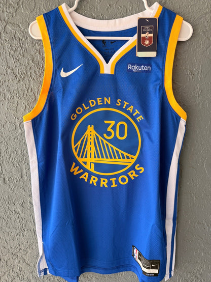 Warriors Stephen Curry #30 Blue Basketball Jersey Men
