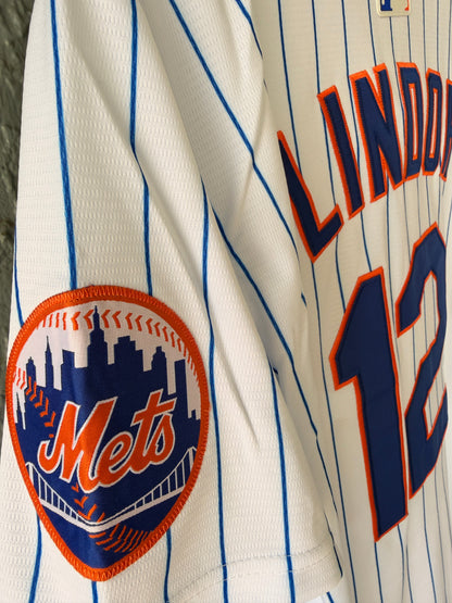 New York Mets Francisco Lindor Baseball Jersey Home White Men Size