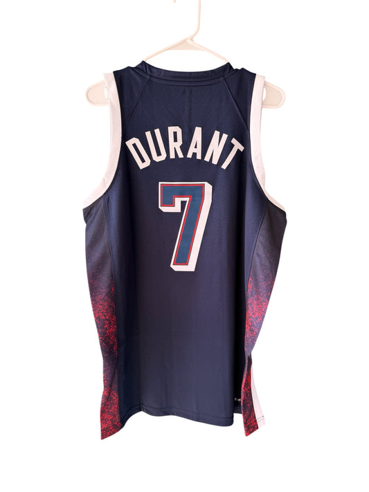USA Basketball Kevin Durant #7 2024 Olympic Blue Jersey Men