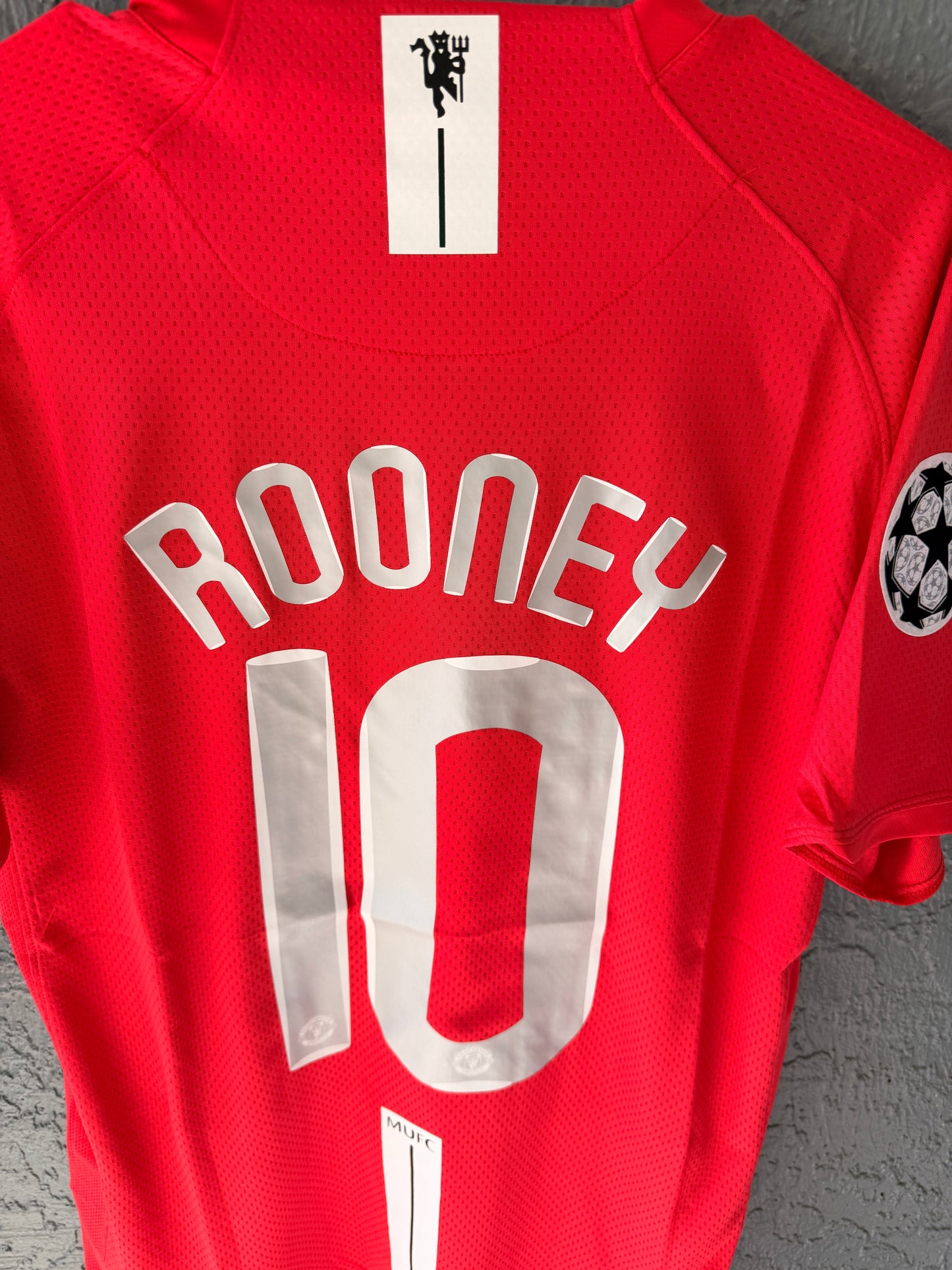Manchester United Wayne Rooney #10 Retro Soccer Jersey Red Home UCL Final Men