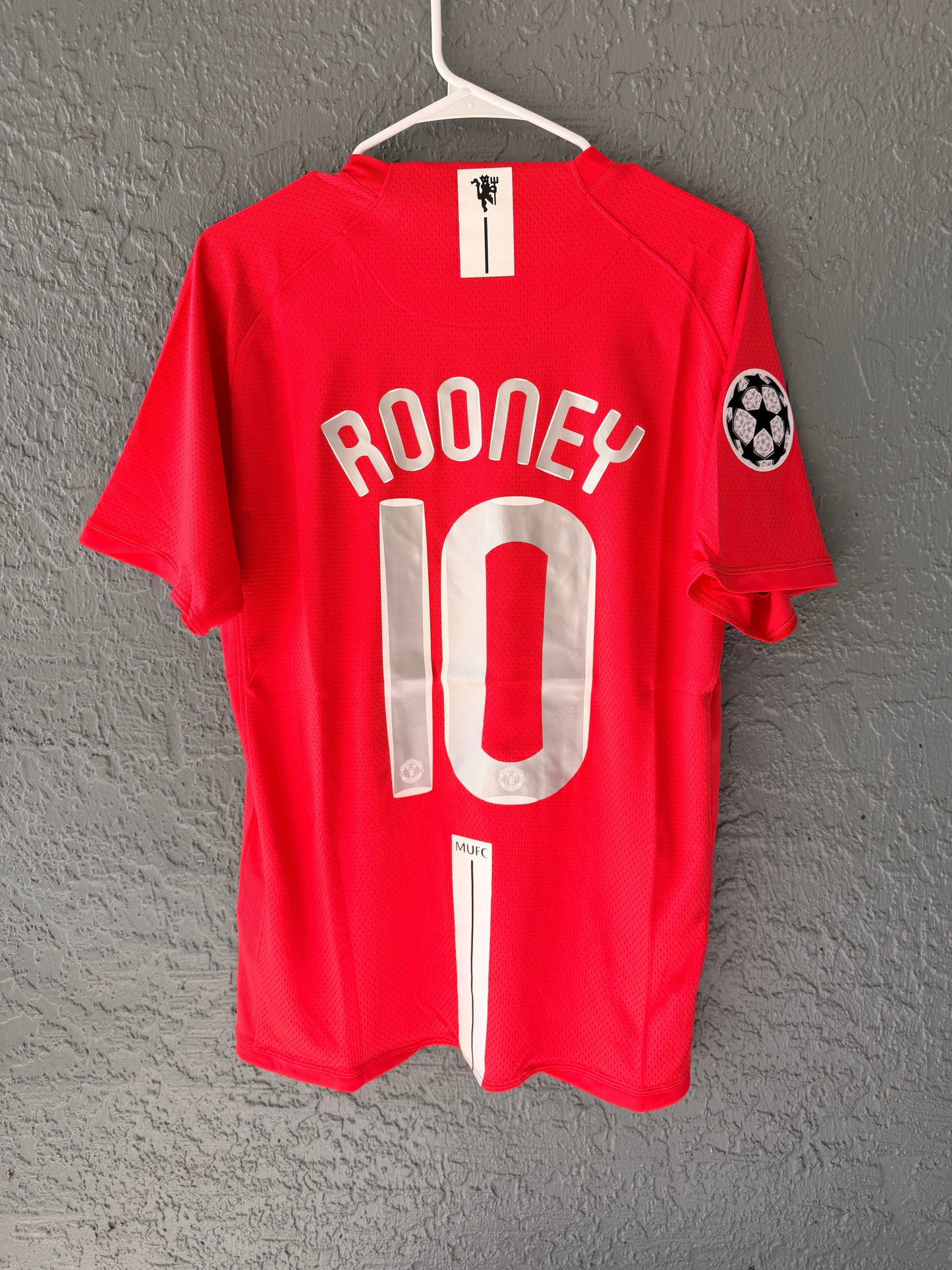 Manchester United Wayne Rooney #10 Retro Soccer Jersey Red Home UCL Final Men