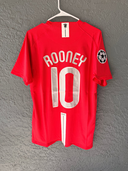 Manchester United Wayne Rooney #10 Retro Soccer Jersey Red Home UCL Final Men