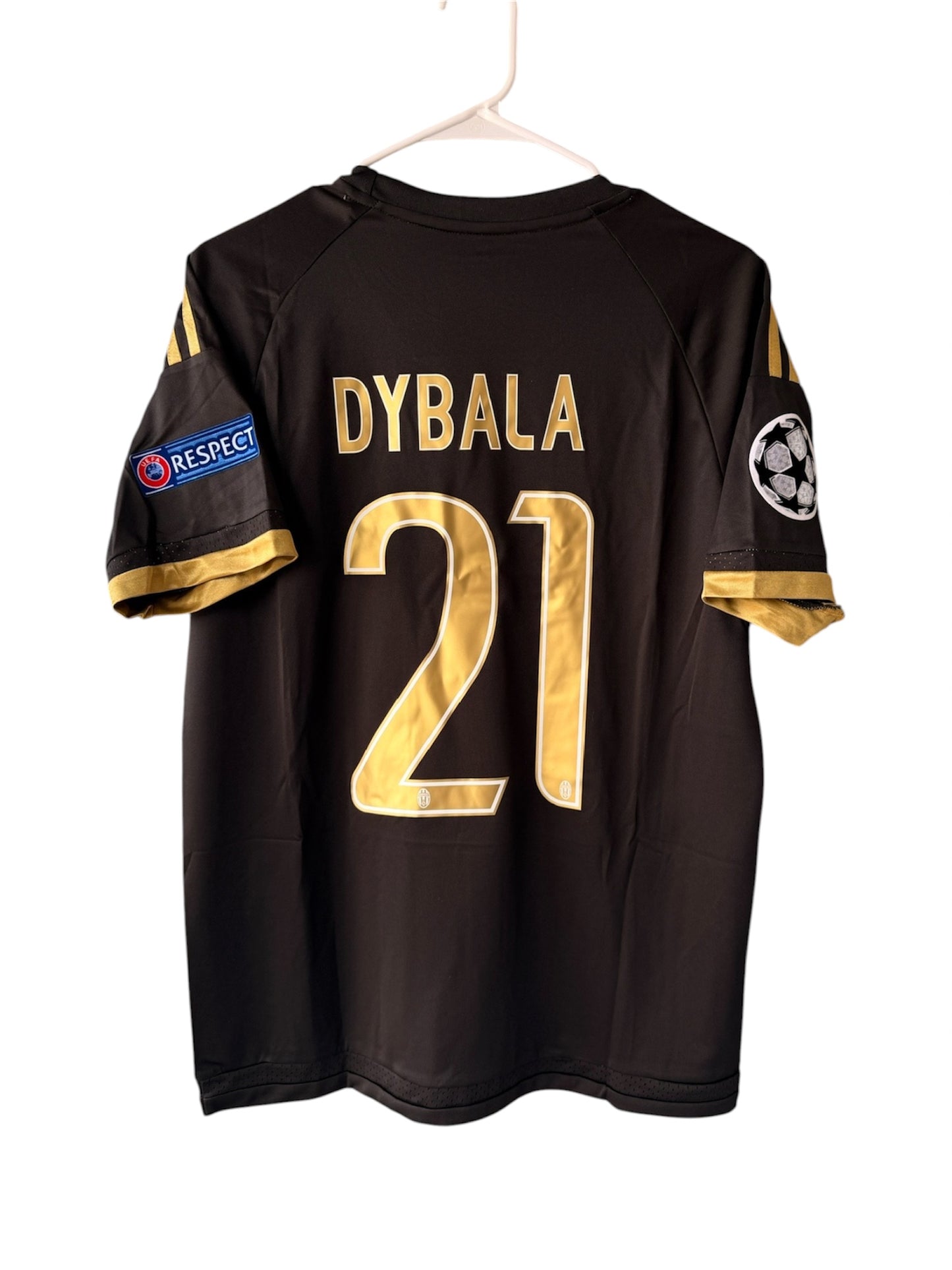 Juventus Paulo Dybala #21 2015/16 Away Black Retro Soccer Jersey Men Size