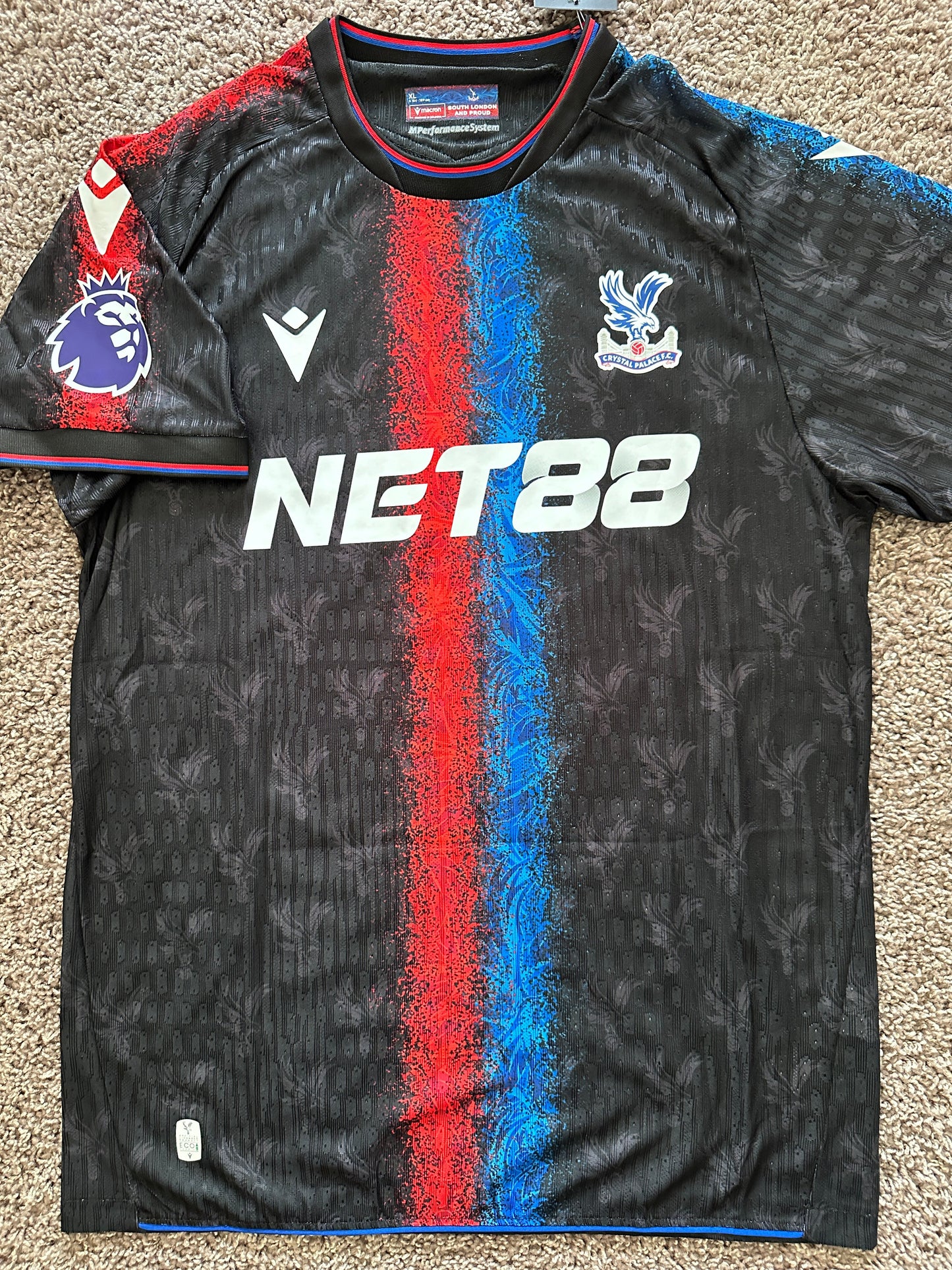 Crystal Palace 24/25 Away Black Soccer Jersey Eze #10 Player Version Premier