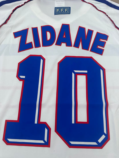 Zidane Zinedine #10 France Away White 1998 Soccer Jersey Regular Men’s size