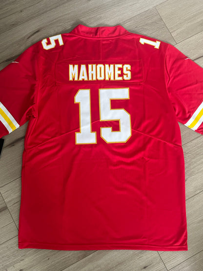 Kansas City Chiefs Patrick Mahomes Red American Football Jersey Men Plus Size