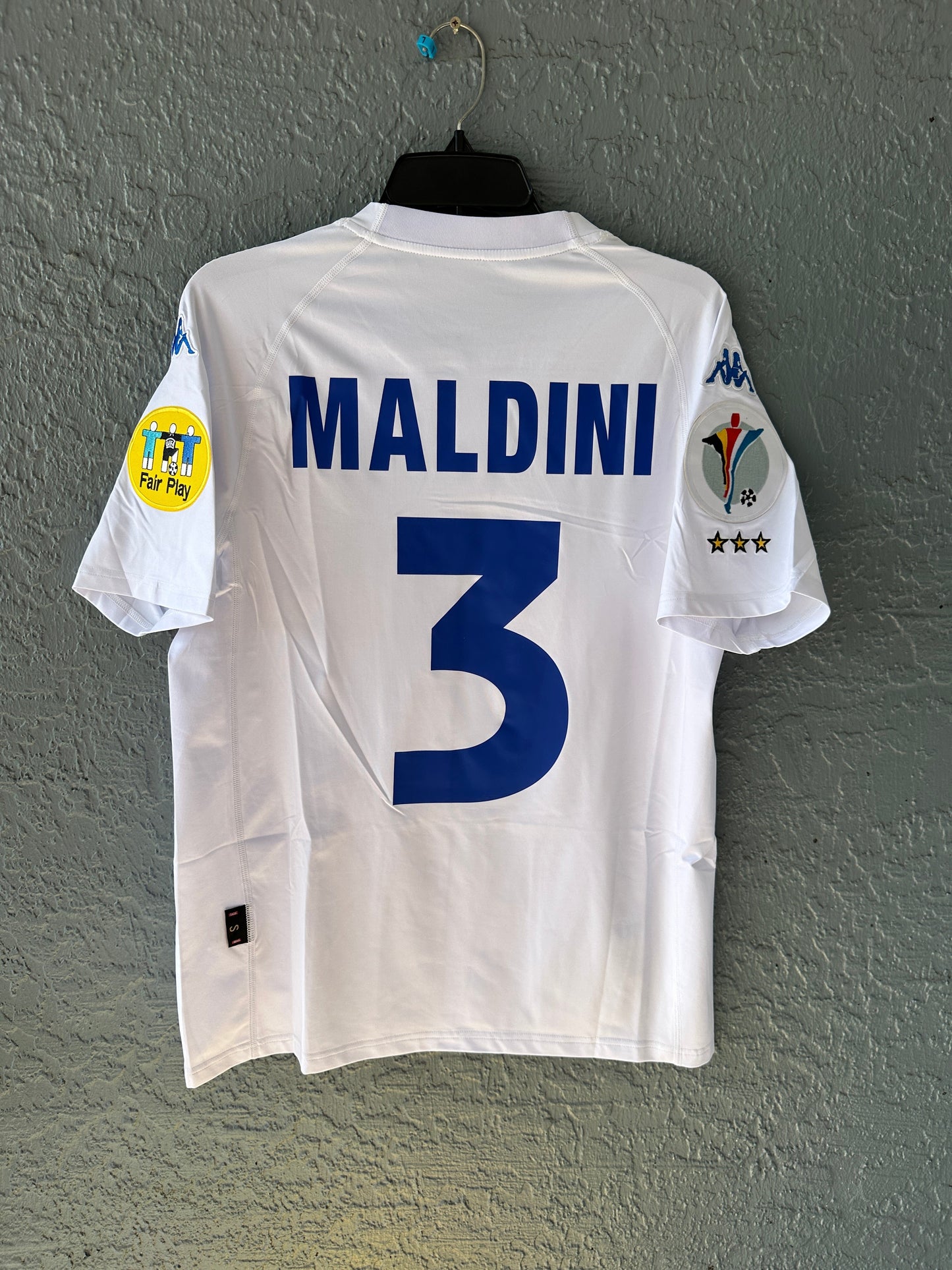 Italy 2000 Euro Away Retro Soccer Jersey – Paolo Maldini #3 – White – Men’s