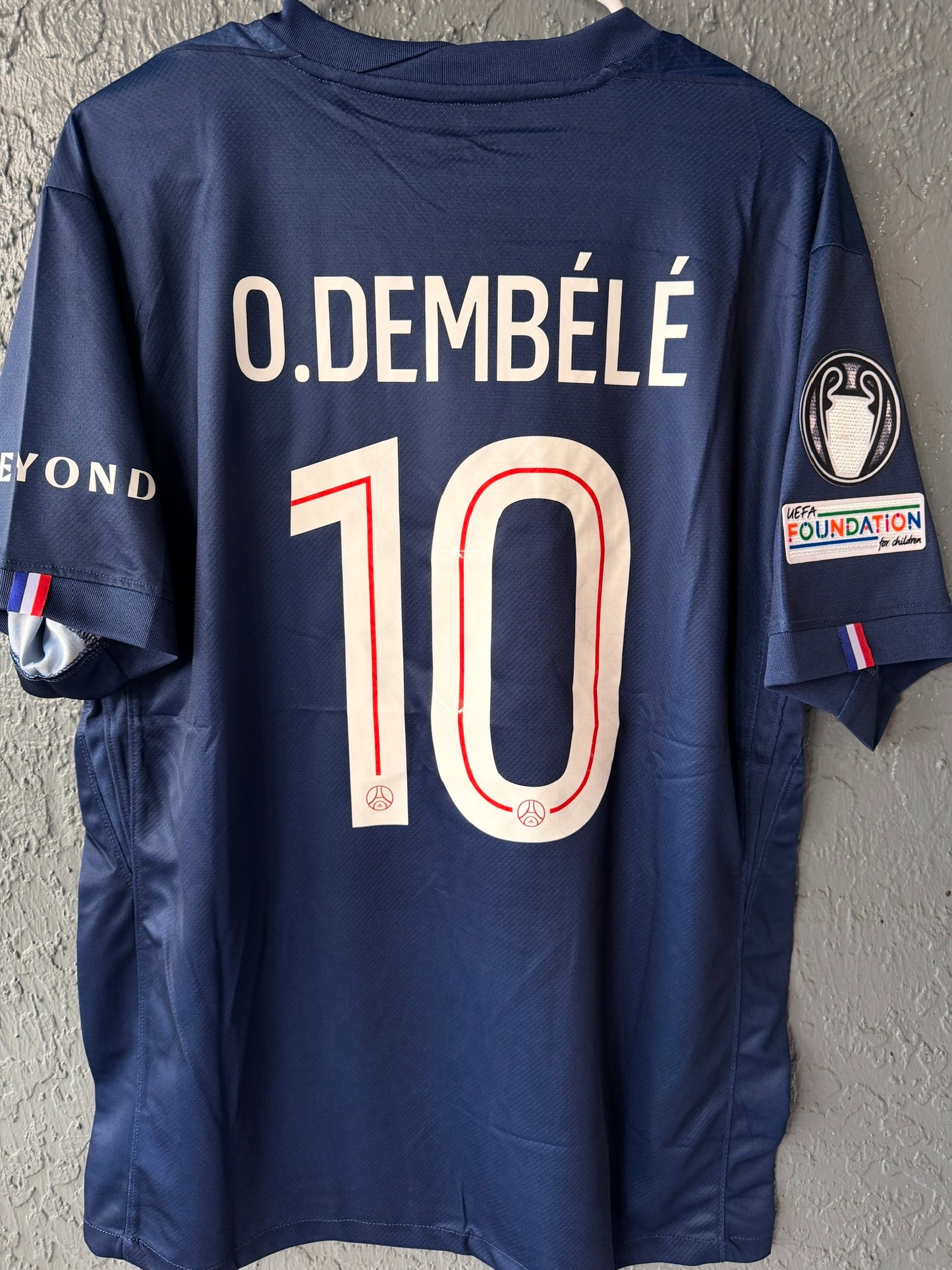 PSG Ousmane Dembele #10 2026 Champions Final Home Blue Soccer Jersey Men