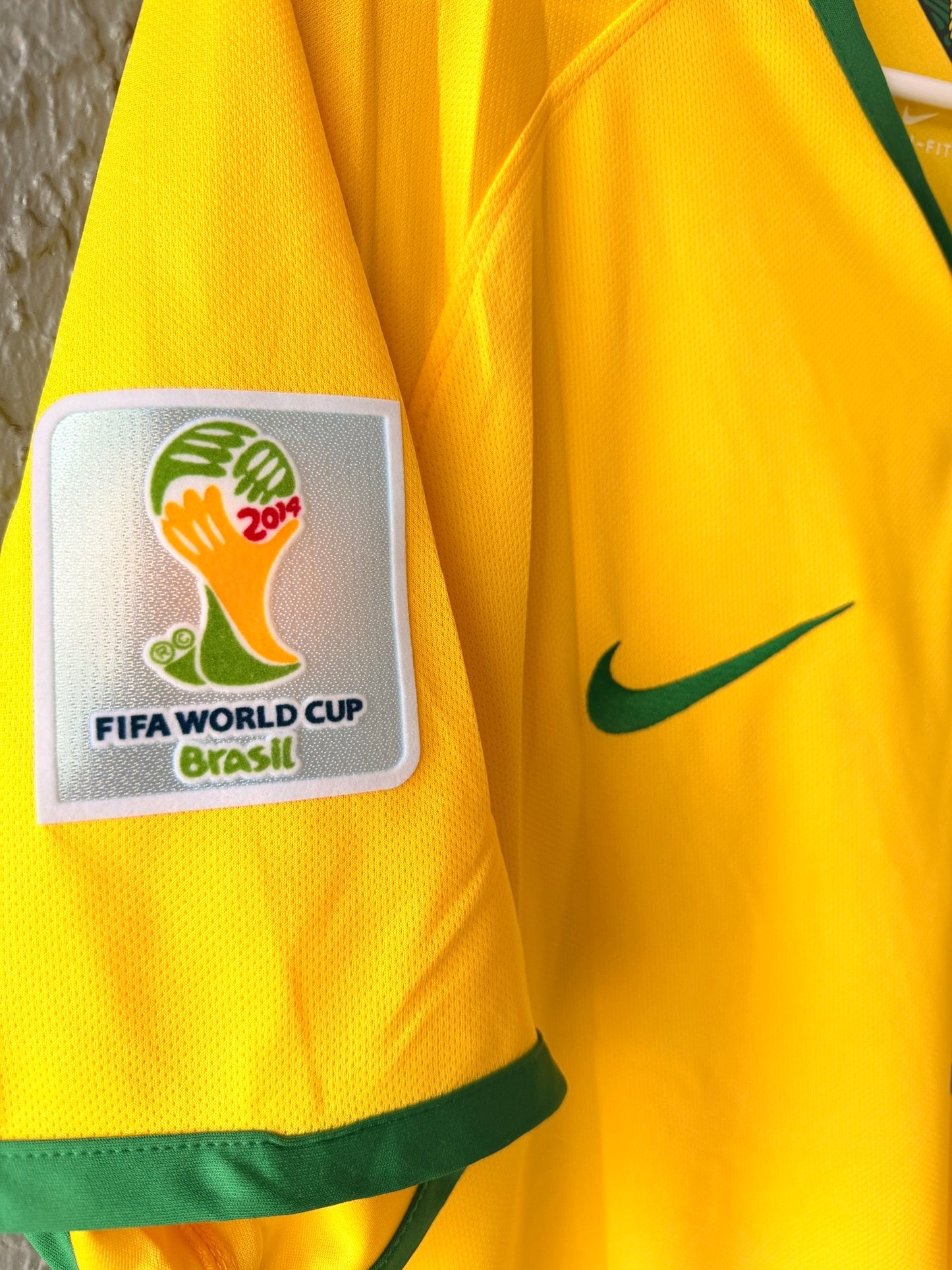 Brazil Neymar #10 2014 Home Yellow Soccer Jersey Fan Version Men Size