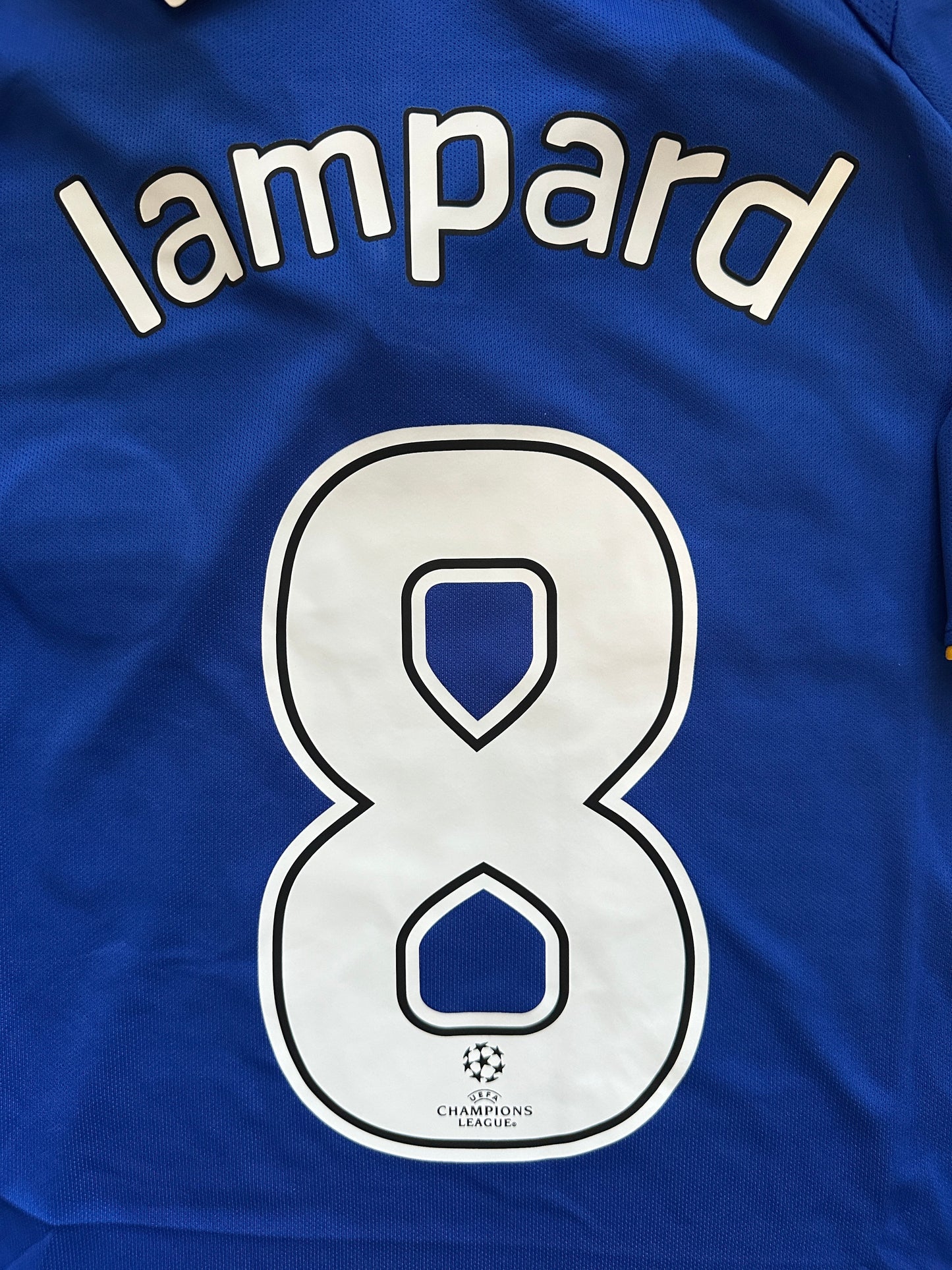 Chelsea Lampard Final Champions Soccer Jersey 2008 Blue Size Regular Men