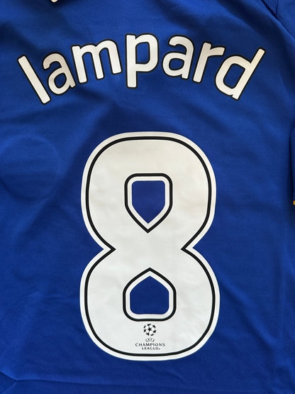 Chelsea Lampard Final Champions Soccer Jersey 2008 Blue Size Regular Men