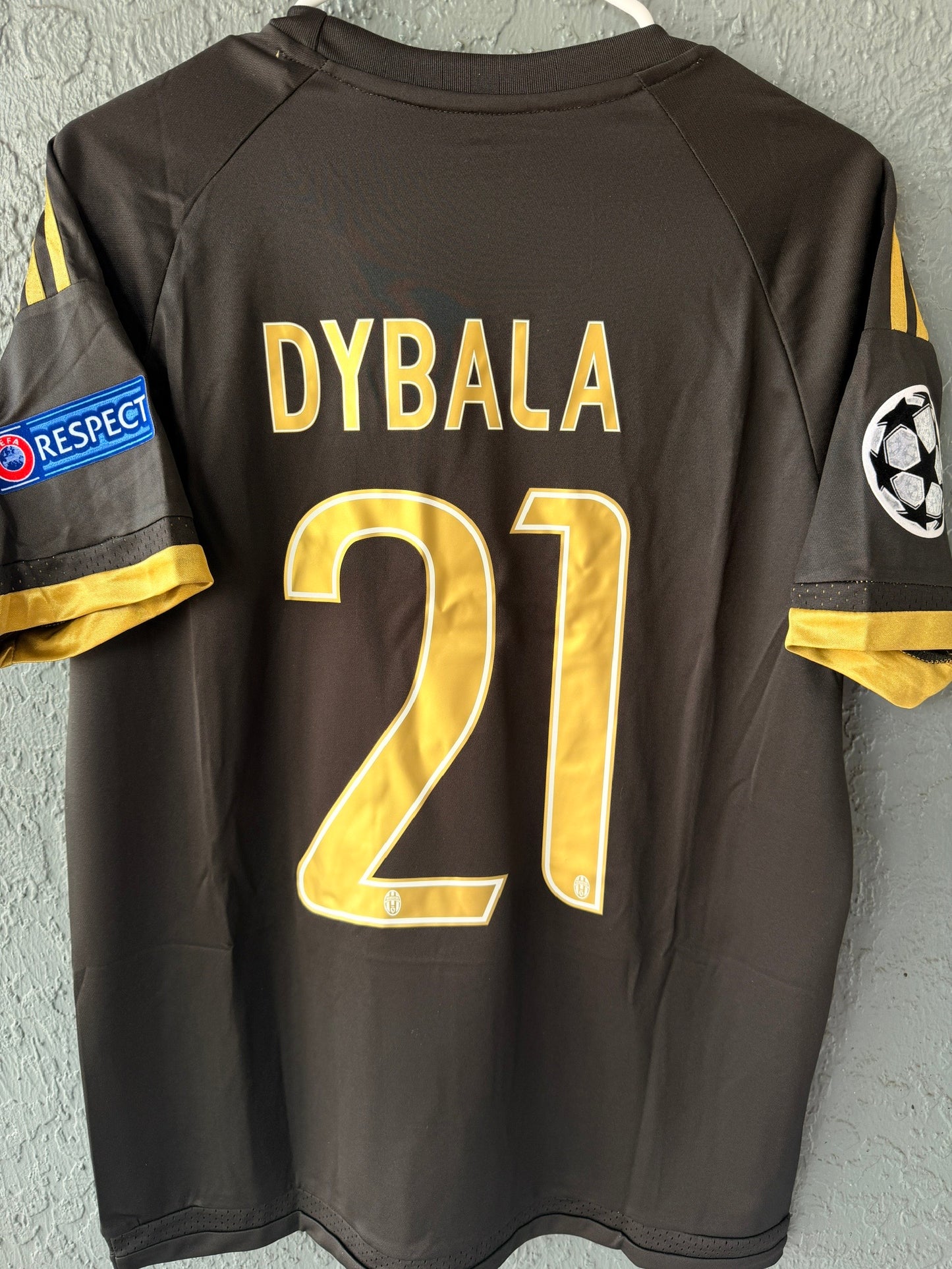 Juventus Paulo Dybala #21 2015/16 Away Black Retro Soccer Jersey Men Size