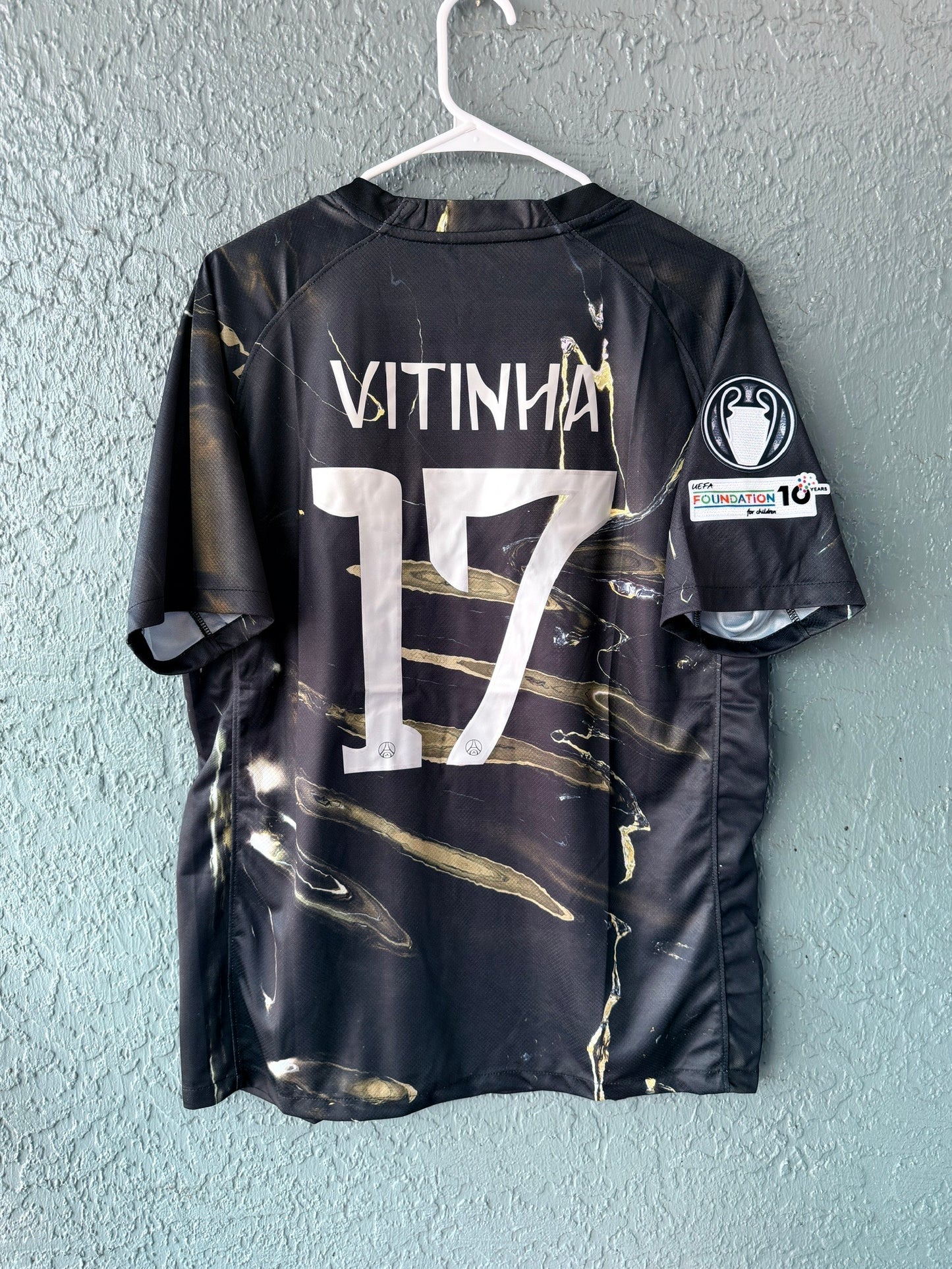 PSG Vitinha #17 2025/26 Special Edition Black Soccer Jersey Men Size
