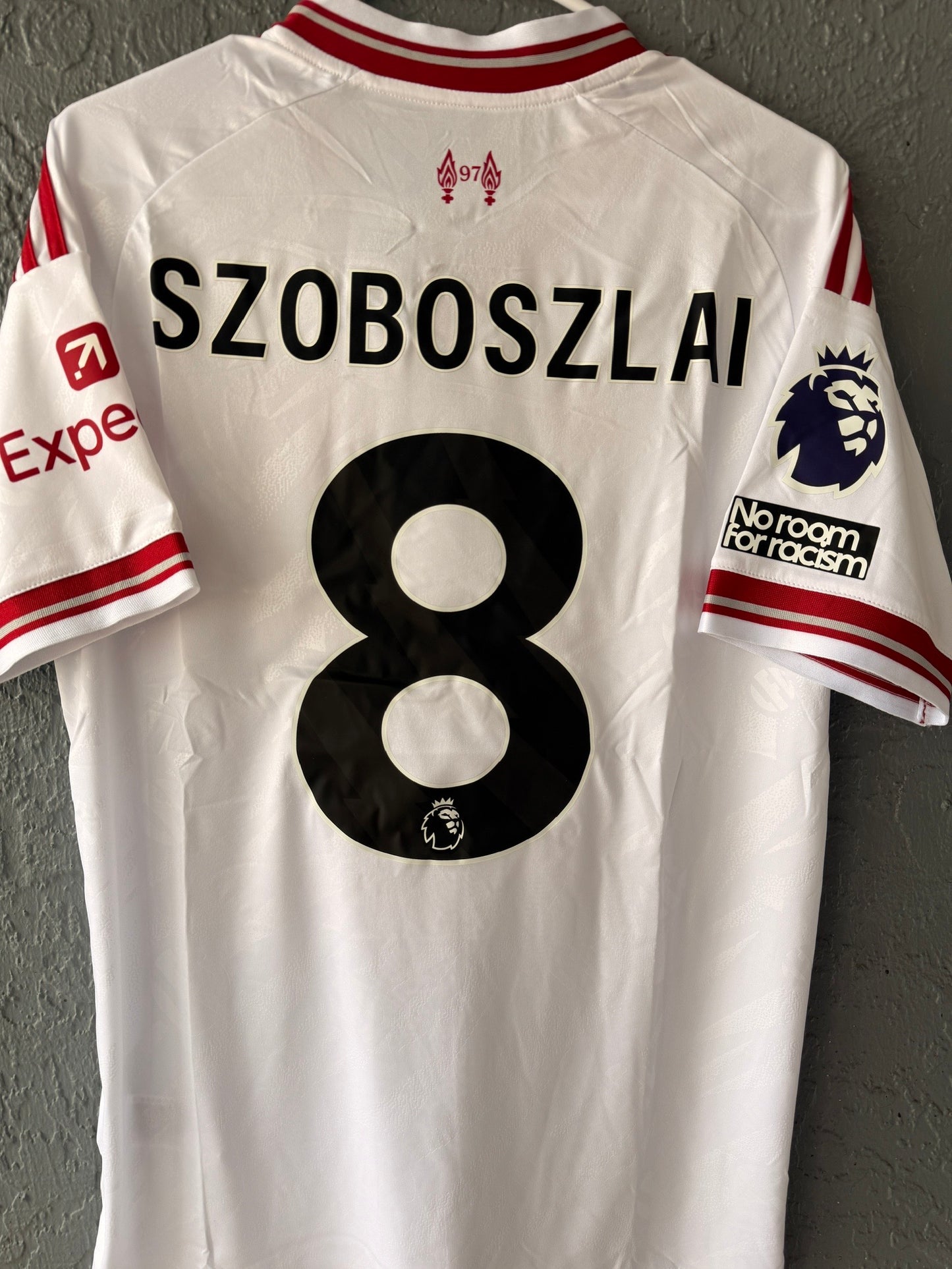 Liverpool Szoboszlai #8 2026/27 Away White Soccer Jersey Fan Version Men Size