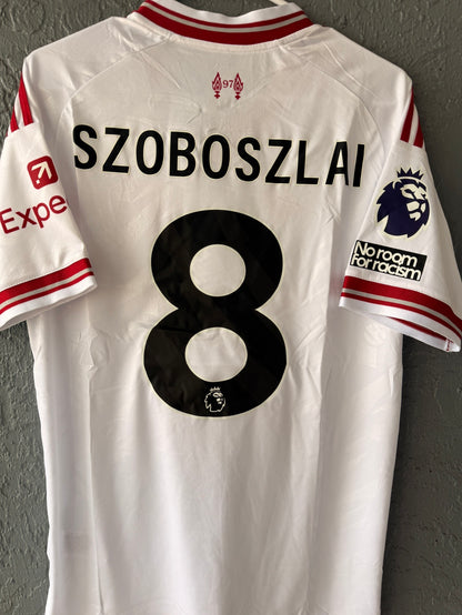 Liverpool Szoboszlai #8 2026/27 Away White Soccer Jersey Fan Version Men Size