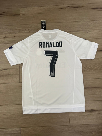 Real Madrid Cristiano Ronaldo #7 Soccer Jersey 2016 Home White Men