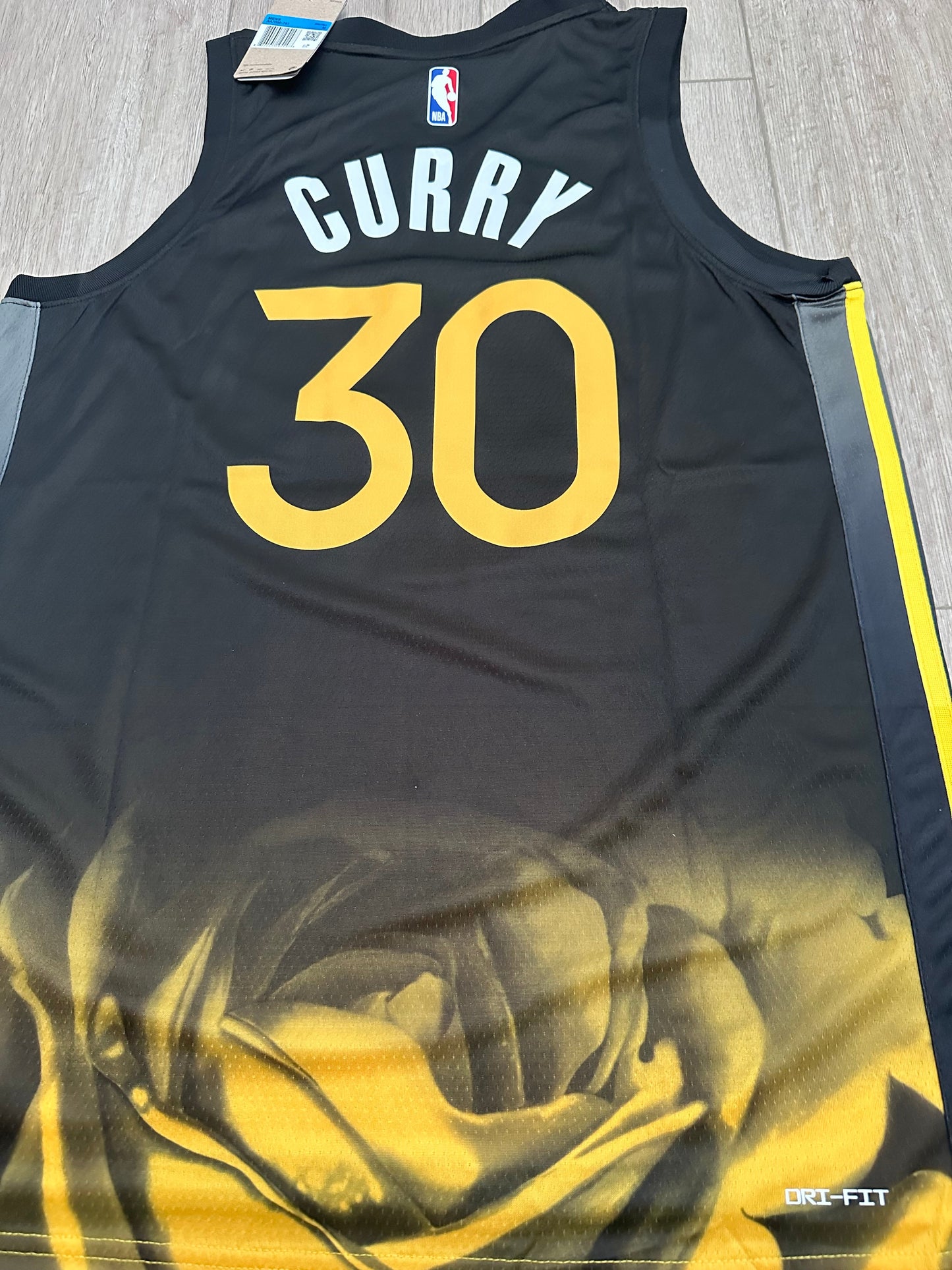 Warriors Stephen Curry #30 City Edition Basketball Jersey Men Size