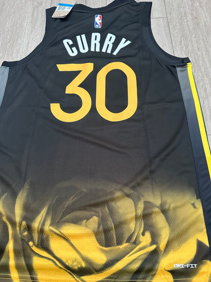 Warriors Stephen Curry #30 City Edition Basketball Jersey Men Size