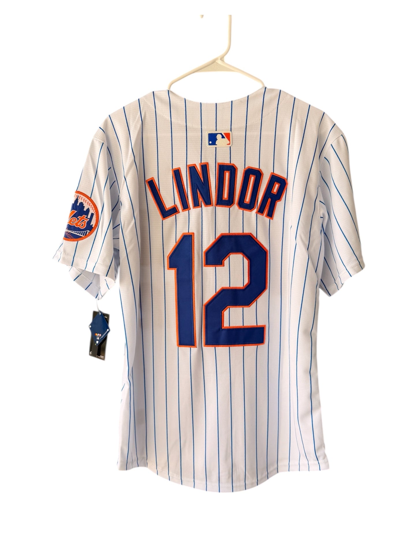 New York Mets Francisco Lindor Baseball Jersey Home White Men Size