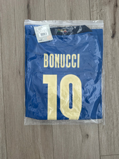Italy 2021 Euro Final Soccer Jersey – Leonardo Bonucci #19 – Home – Men’s