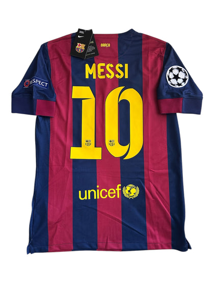 Barcelona Soccer Jersey Lionel Messi 2015 Home Final UCL Regular size Men Shirt