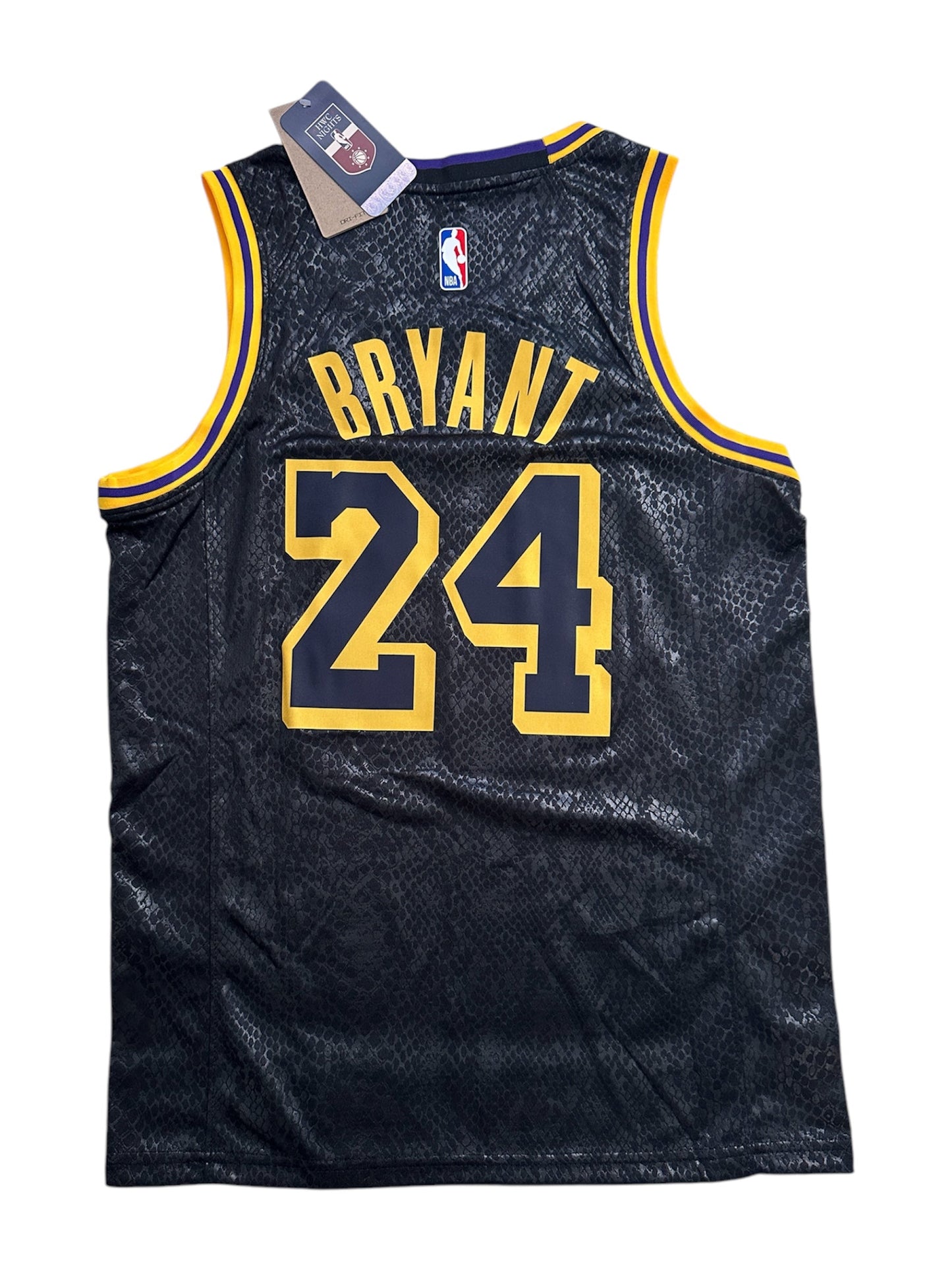 Los Angeles Kobe Bryant #24 Black Gold Basketball Jersey Men Size