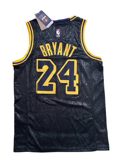 Los Angeles Kobe Bryant #24 Black Gold Basketball Jersey Men Size