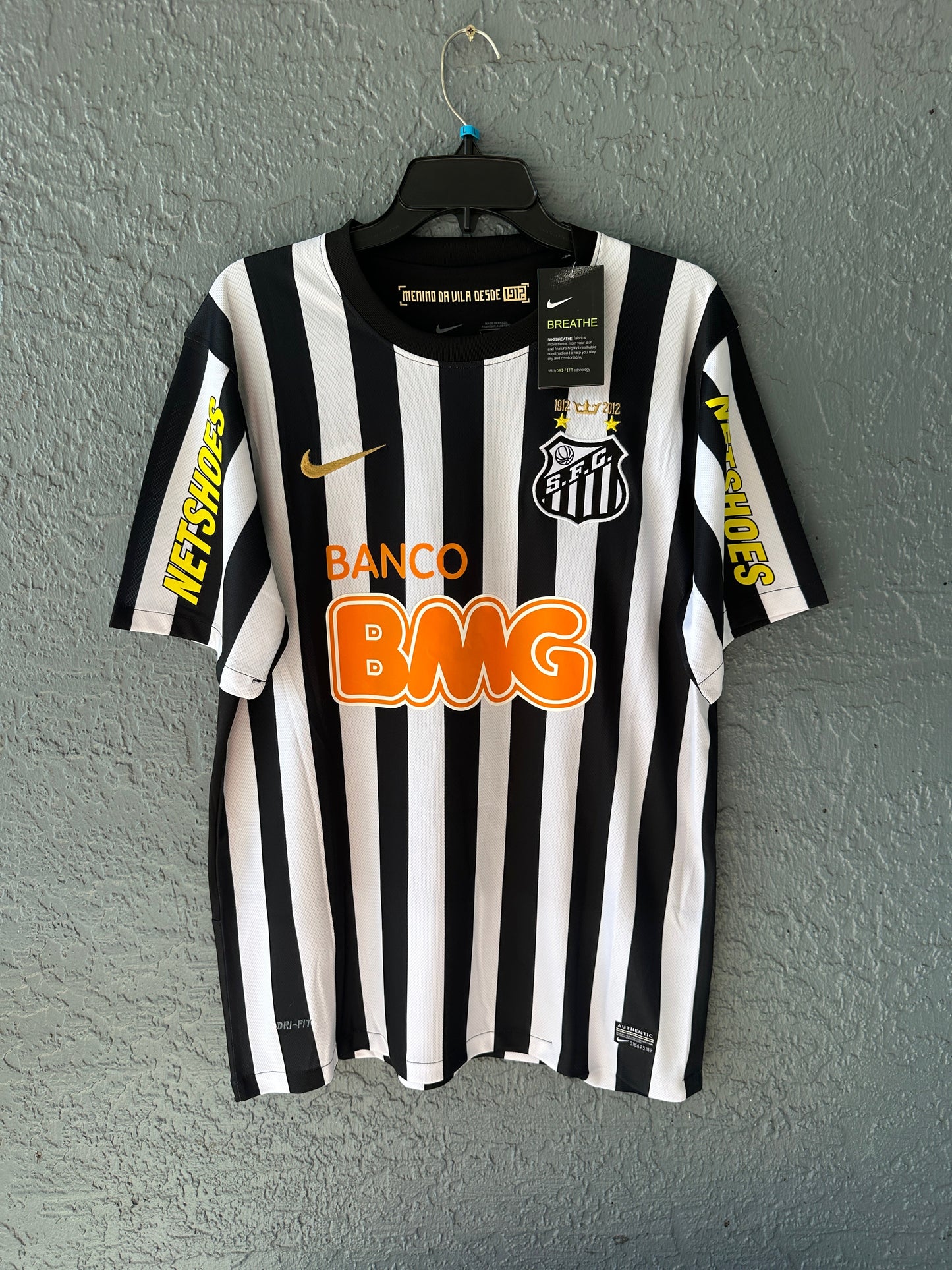 Santos Neymar Jr #11 Retro Soccer Jersey 11/12 Black Away shirt Men
