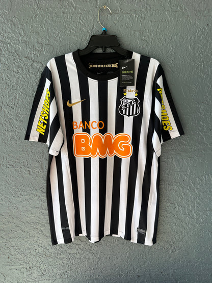 Santos Neymar Jr #11 Retro Soccer Jersey 11/12 Black Away shirt Men