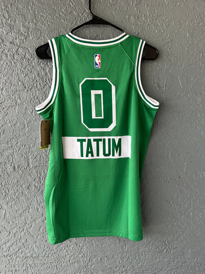 Boston Jayson Tatum #0 Green Retro Basketball Jersey Men