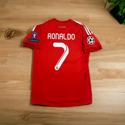 Real Madrid 2011/12 Away UCL Retro Soccer Jersey – Cristiano Ronaldo #7 – Red – Men