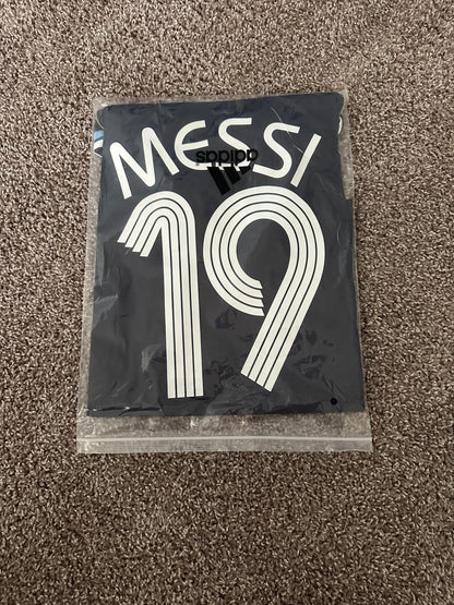 Argentina Lionel Messi #19 2006 World Cup Away Blue Retro Soccer Jersey Men