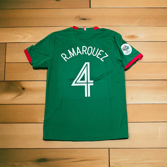 Mexico Rafael Marquez #4 2006 Home Green Retro Soccer Jersey Men