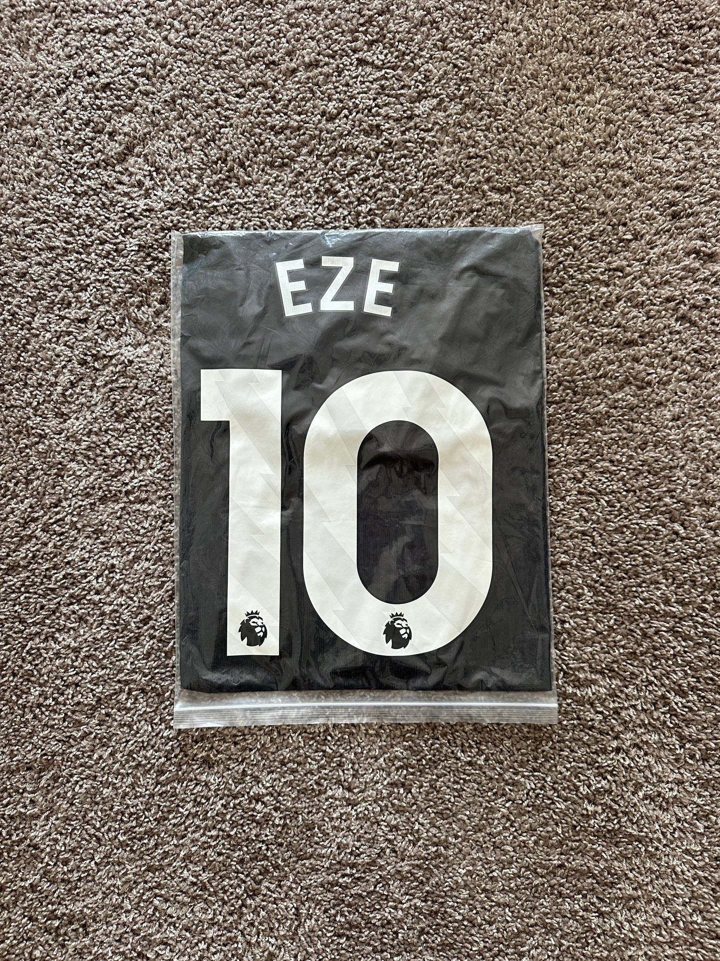Crystal Palace 24/25 Away Black Soccer Jersey Eze #10 Player Version Premier