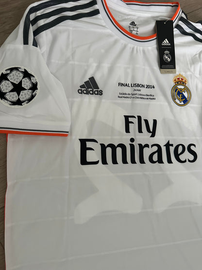 Real Madrid Angel Di Maria #11 2013/14 Home Retro Soccer Jersey Men