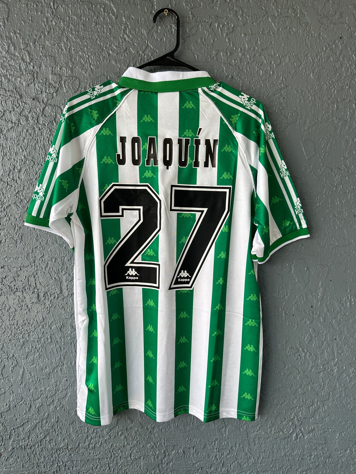 Real Betis Joaquin #27 Retro Soccer Jersey Home Green 95/97 Men size Shirt